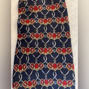 Stylish Navy and Red Patterned Men's Tie